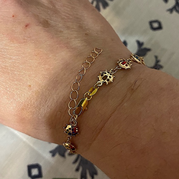 Lady Bug Minimalist Bracelet Gold Plated - Picture 3 of 6
